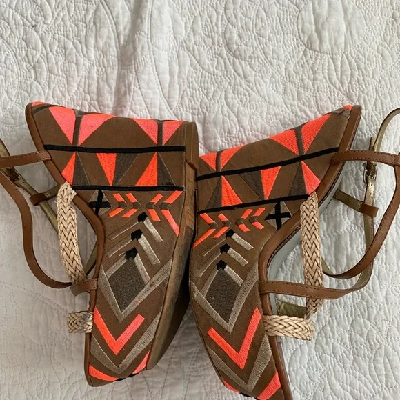Circus by Sam Edelman women platforms, high sandals. Brown and orange - Picture 1 of 5
